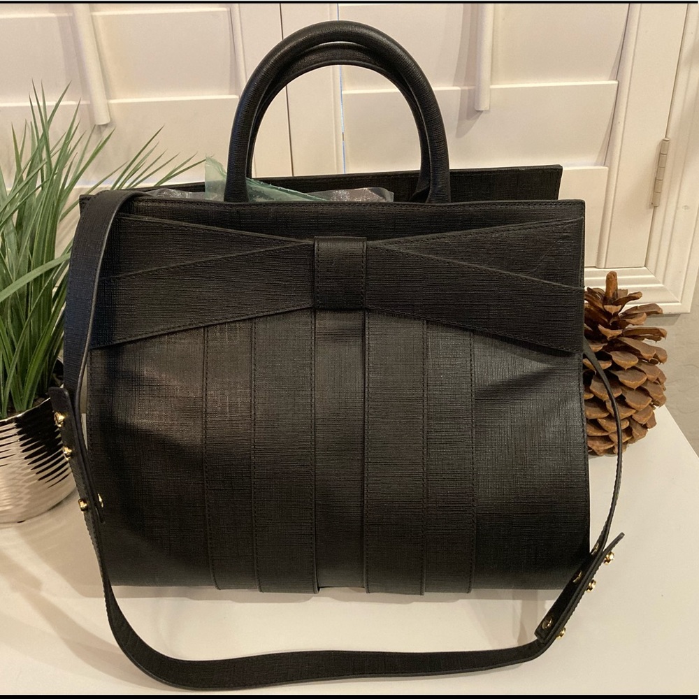 ZAC POSEN Black Large Shirley Bow Purse w/dust bag. Great condition. 🌸 - Picture 11 of 11
